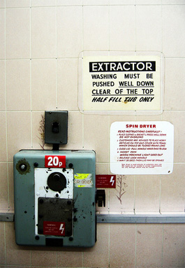 Photo of a launderette scene in Pimlico, London